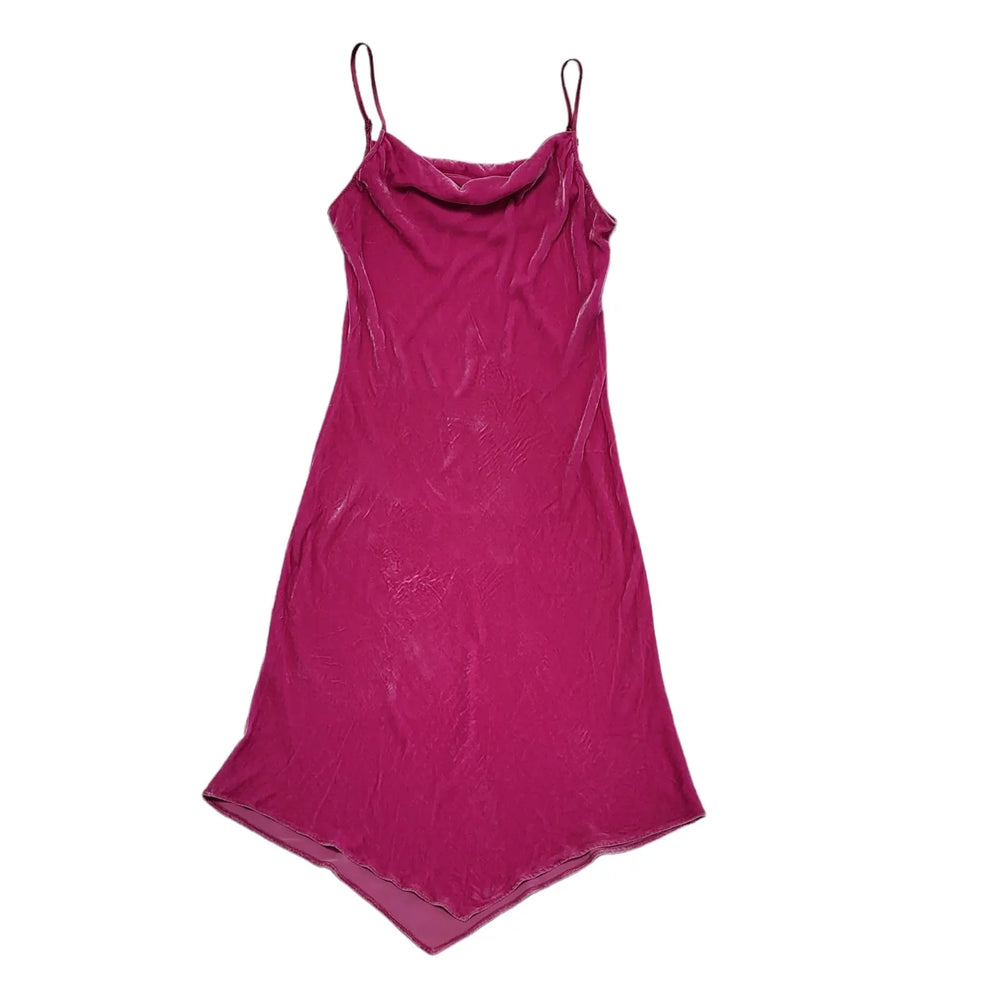 M&S Vintage 90s Pink Sleeveless Dress Uk Women's Size 12 W30