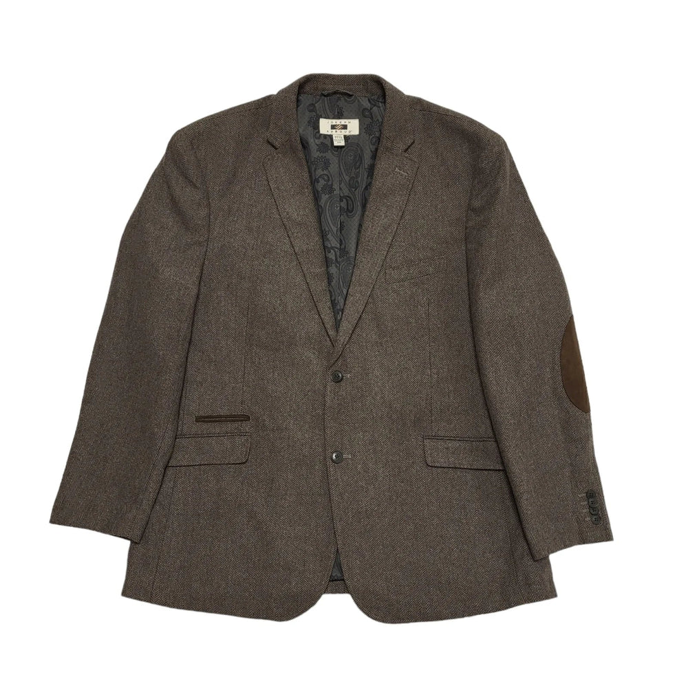 Joseph Abboud Brown Wool Blend Suit Jacket Uk Men's Size 3XL 46" CC125