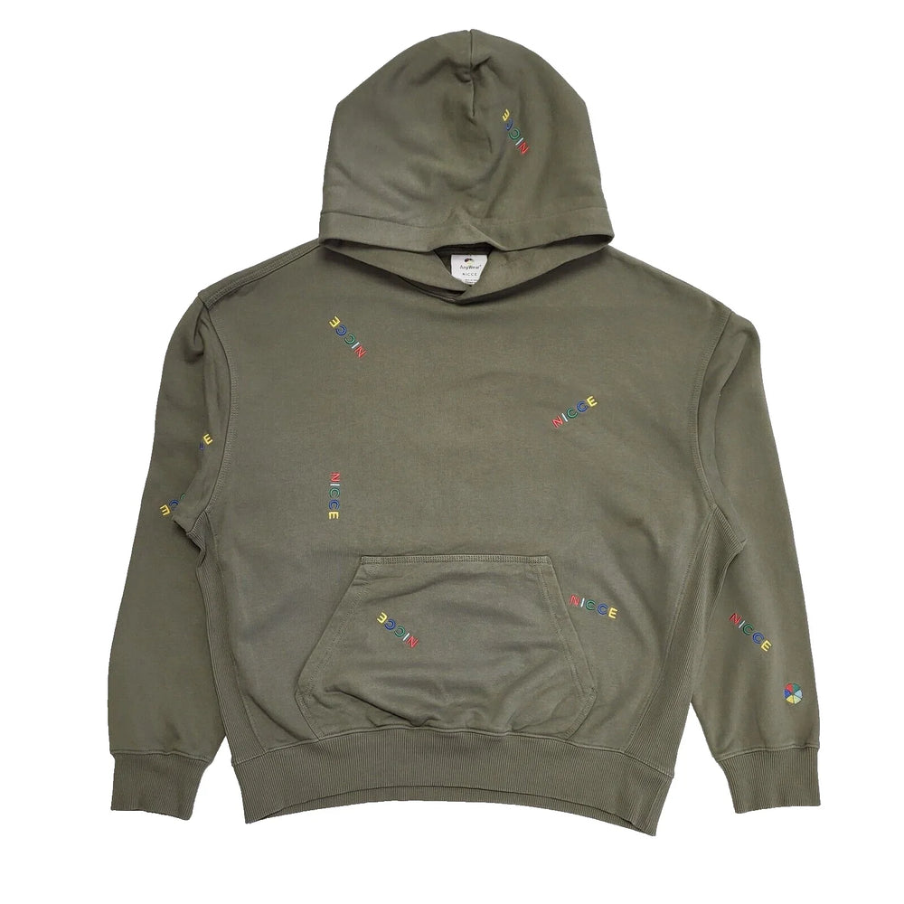 Nicce Any Wear Green Pullover Sweatshirt Hoodie Uk Men's Medium L379