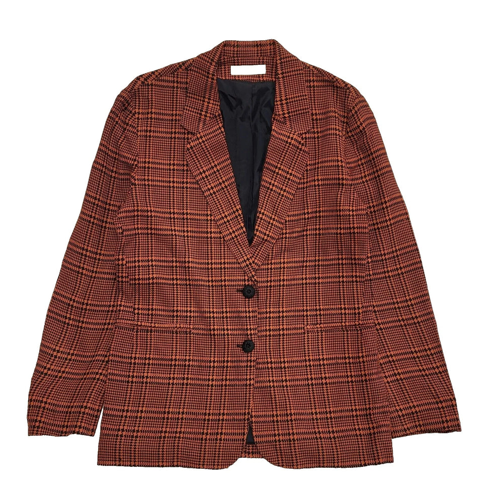 Nicole Farhi Orange Black Two Button Suit Jacket Uk Women's Size 10 L657