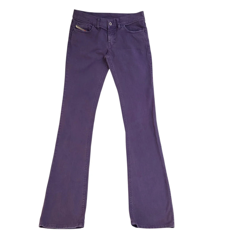 Diesel Jeans Purple Low-Rise Straight Denim Uk Women's Size M W28 L35