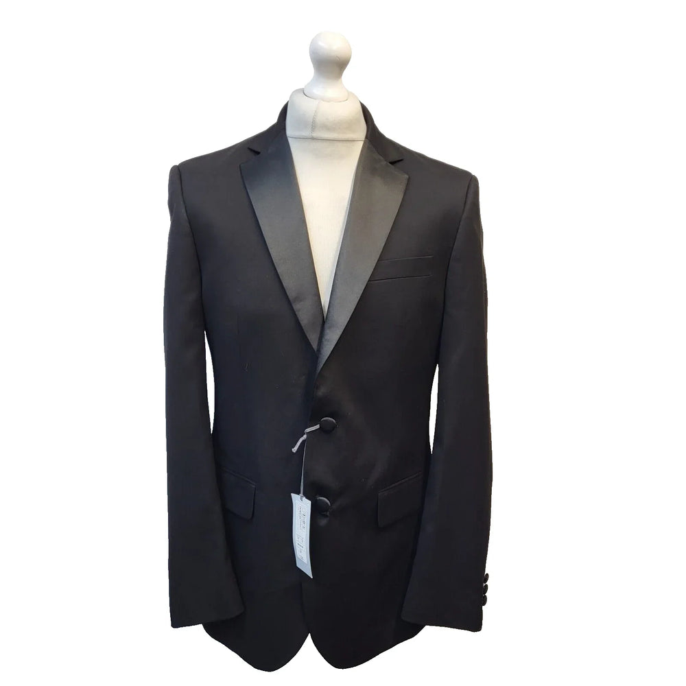 M&S Black 2 Piece Suit Blazer Trousers & Jacket UK Men's M 38" W34 BNWT EE666