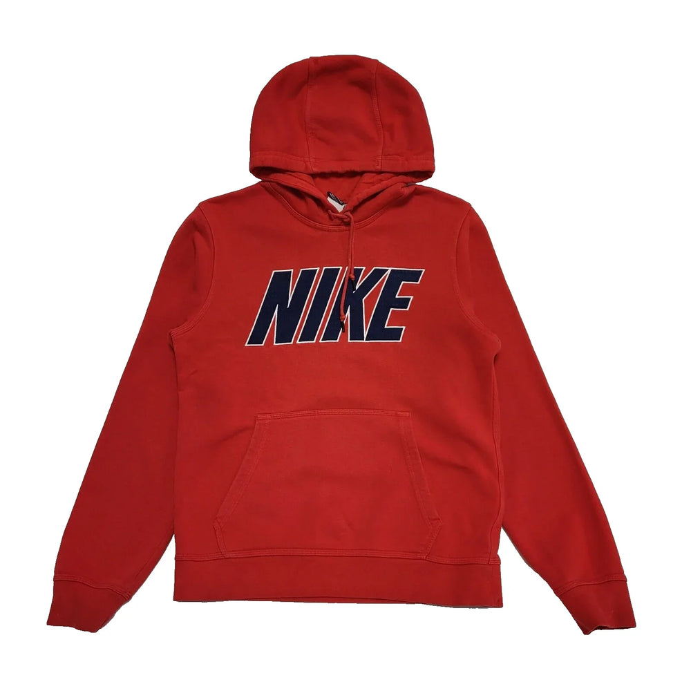 Nike Red Drawstring Pouch Sweatshirt Hoodie Men's UK Small H823