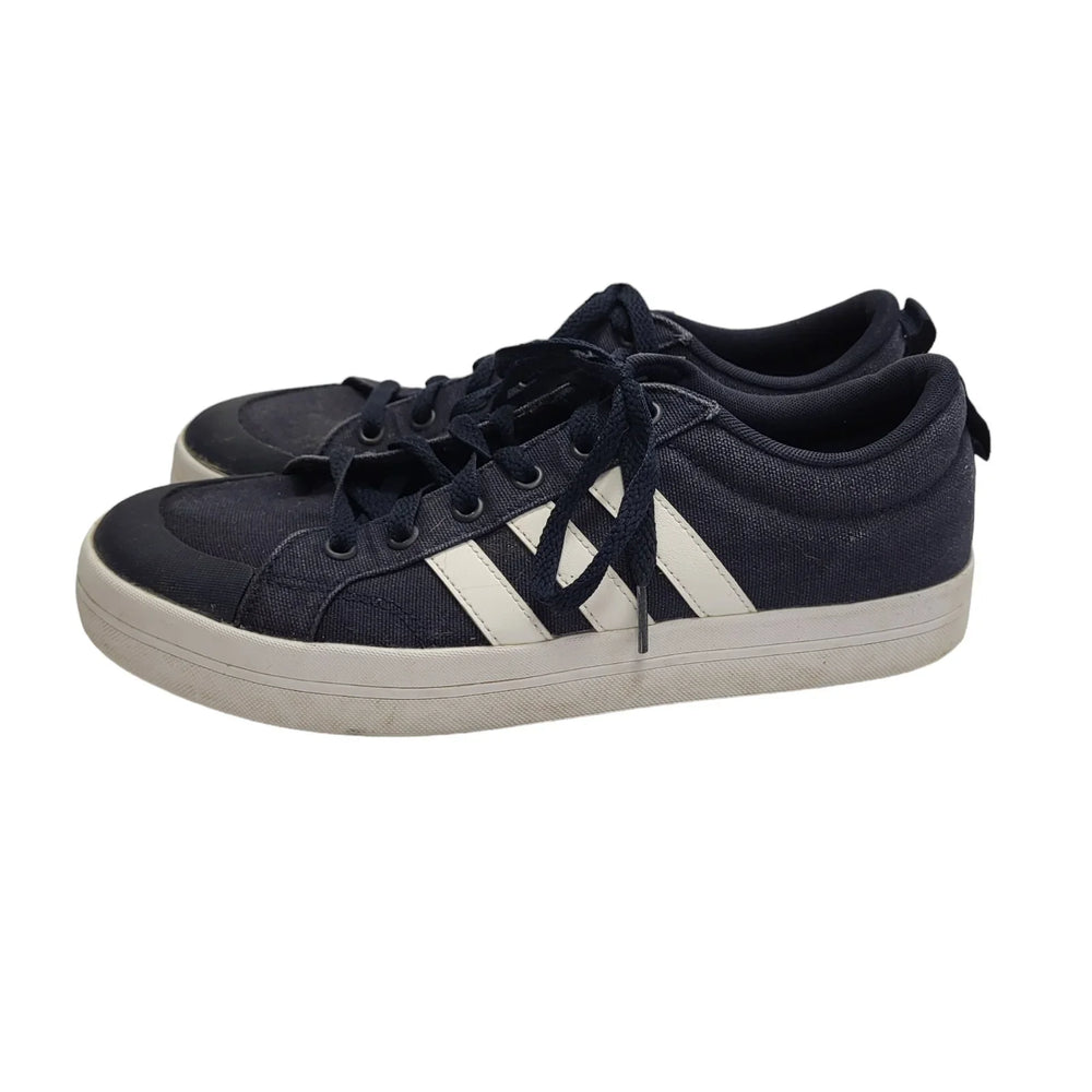 Adidas Bravada Navy Blue & White Lace-Up Trainers Uk Men's Size 8