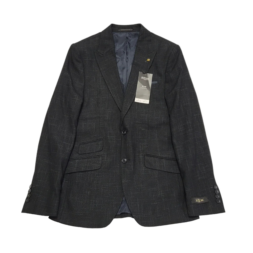 Burton Black Slim Suit Blazer Jacket Uk Men's Size XS 36'' DD420