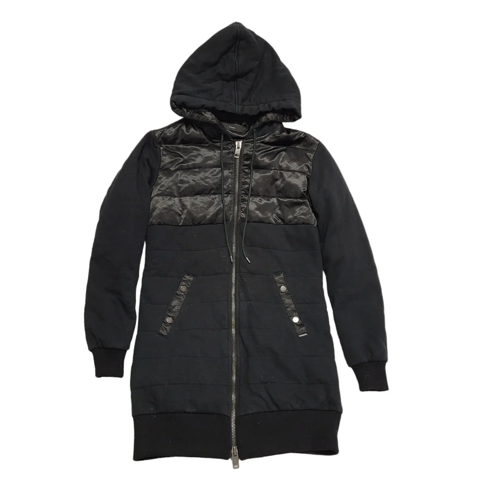 Diesel Black Zipped Hooded Jacket Uk Women's Size 10