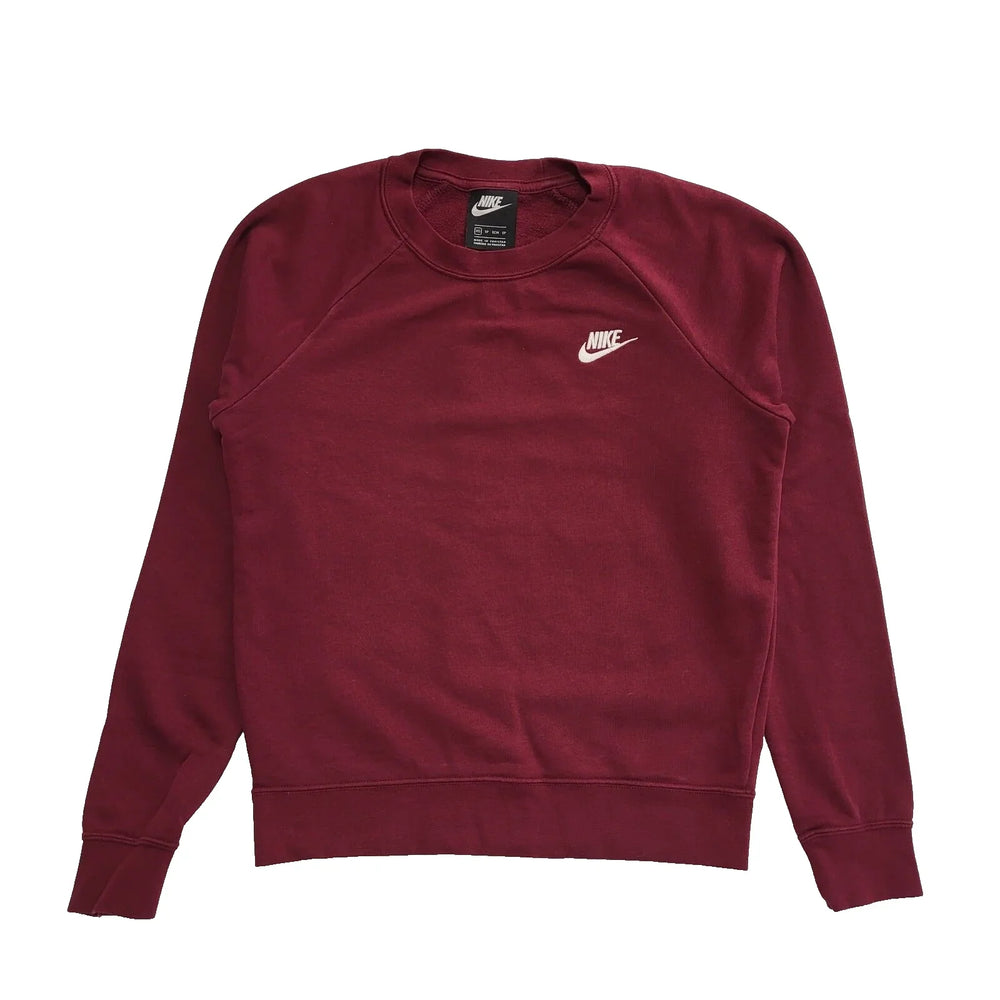 Nike Burgundy Long Sleeve Sports Sweatshirt UK Women's XS 6 K47