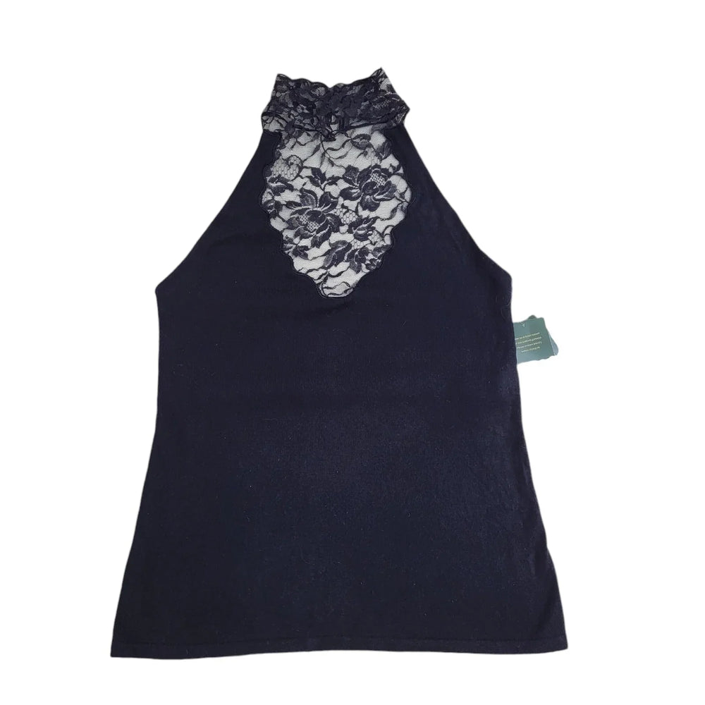 Lauren Ralph Black Round Neck Sleeveless Top Uk Women's Size XL EE852