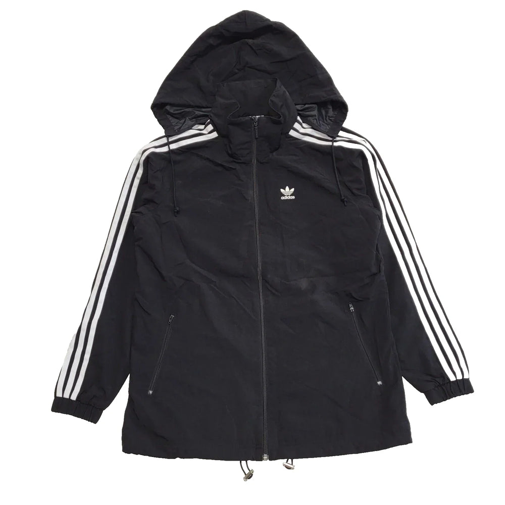 Adidas Black Zip Fasten Over-sized Hooded Sports Jacket Women's UK 6 xS H275