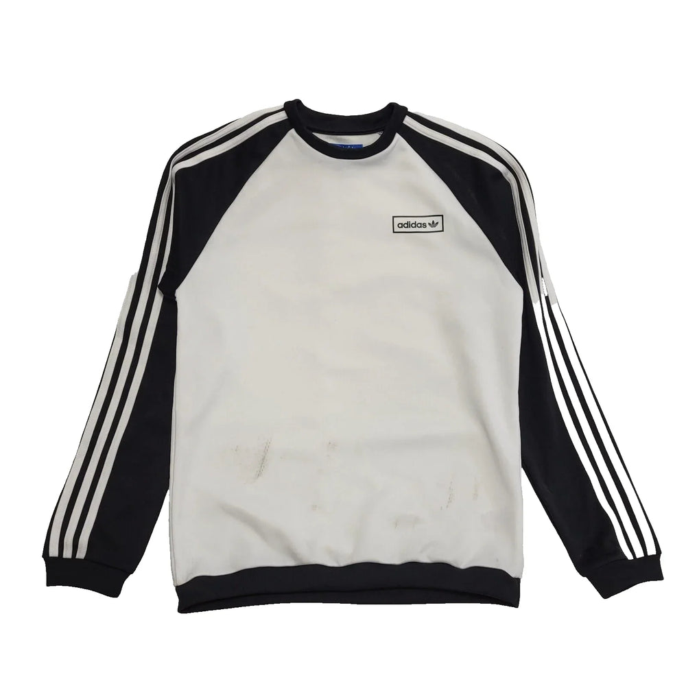 Adidas White Black Long Sleeve Casual Sports Sweatshirt UK Men's Small K113