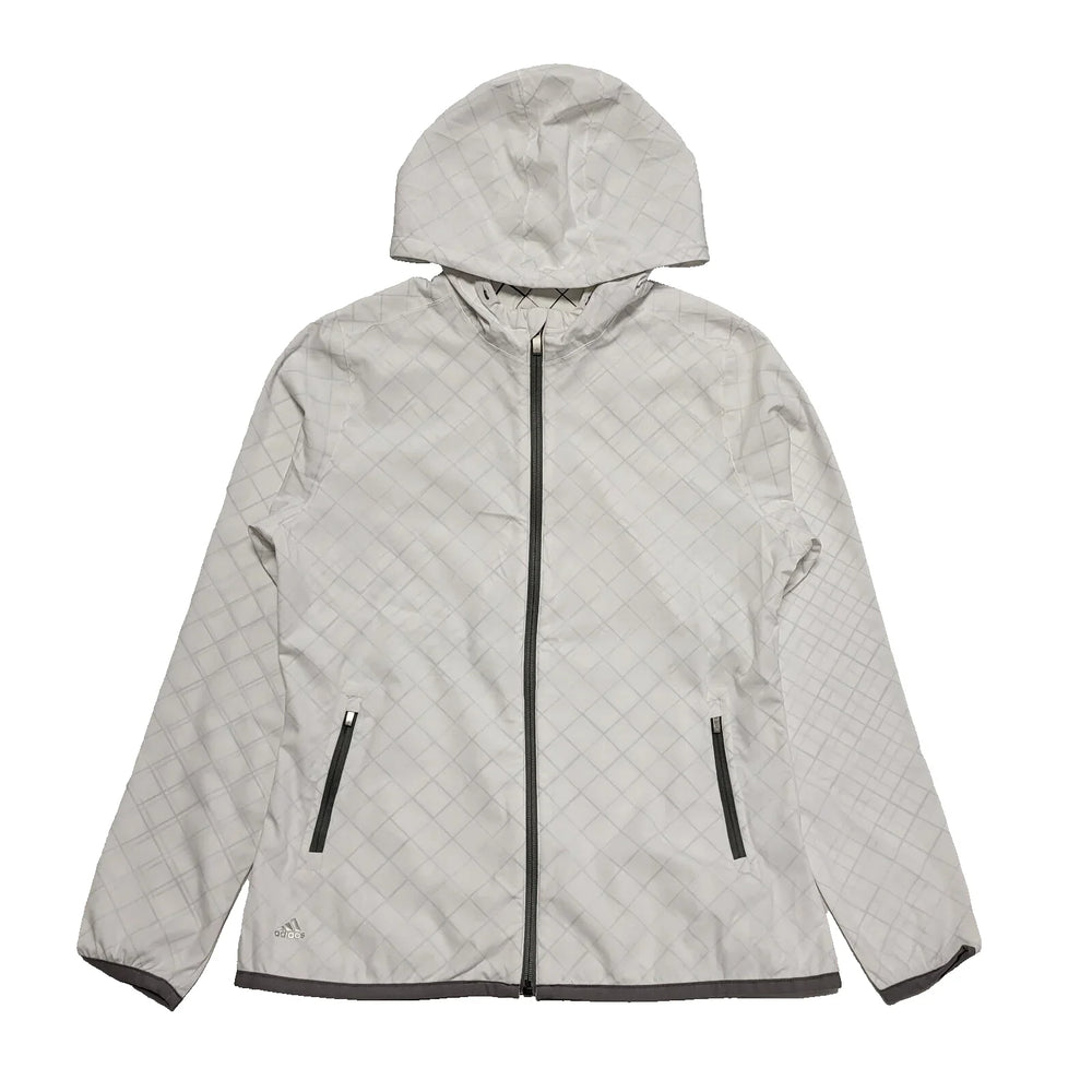 Adidas Clima Storm Hooded White Sports Jacket Uk Women's Size L L71
