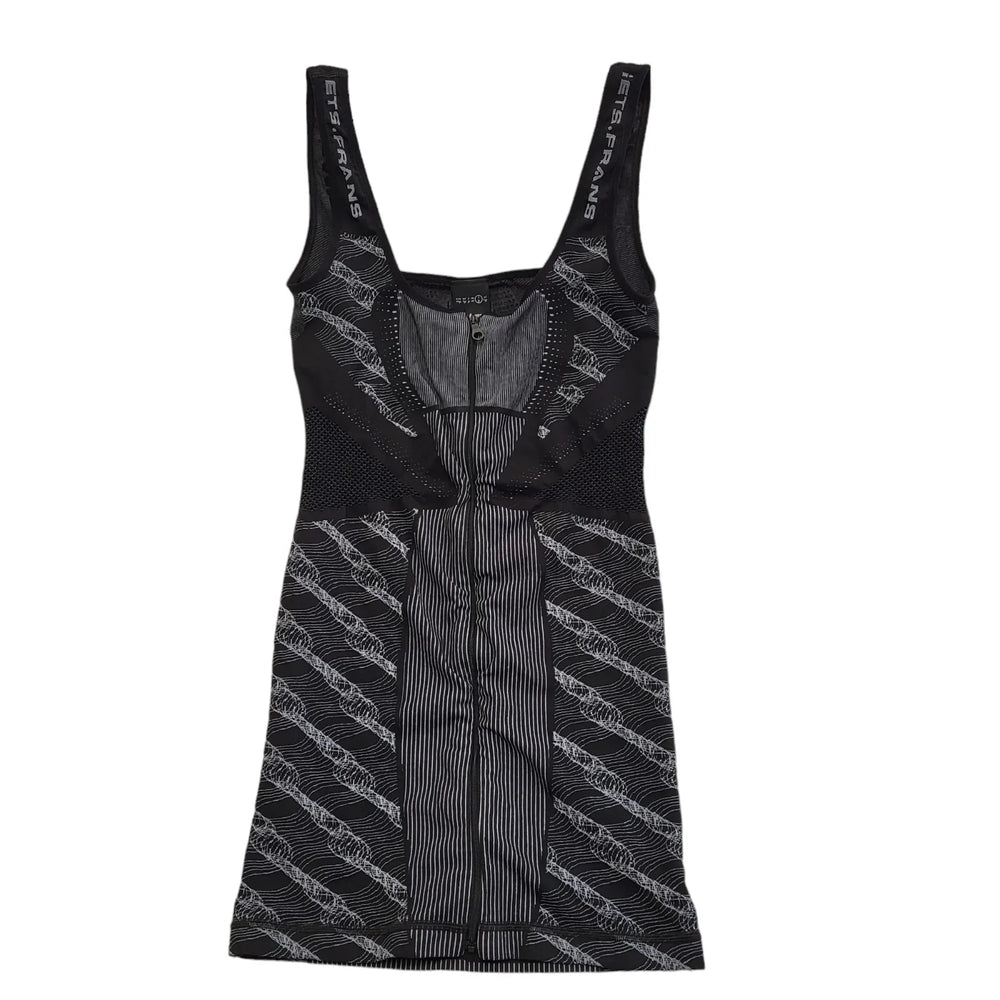 Urban Outfitters Black Grey Sleeveless Dress Uk Women's Size L Bnwt CC443