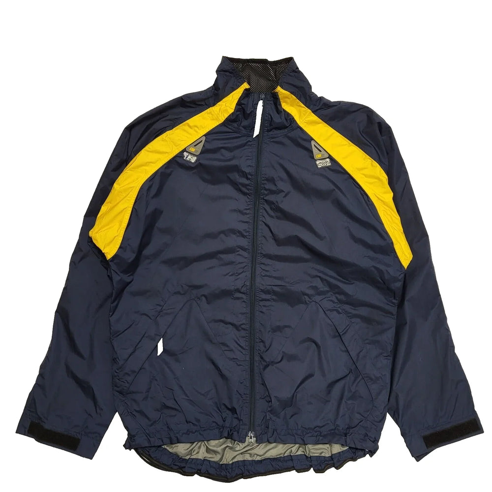 A# Lightweight Sports Jacket Navy Blue Yellow Uk Men's Size Large L223