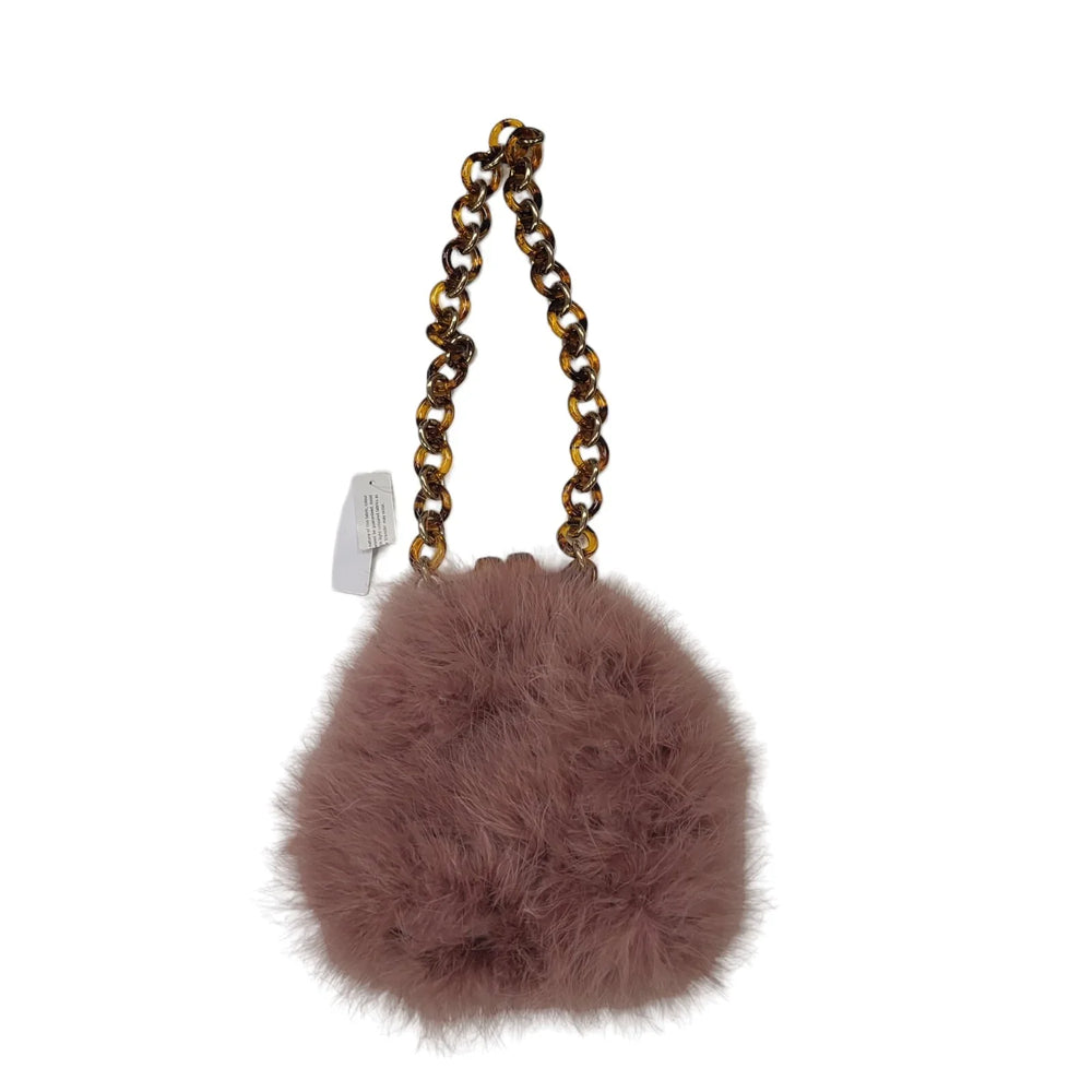 Topshop Pink Faux Fur Small Shoulder Bag Uk Women's Size 8" x 8.5" Bnwt