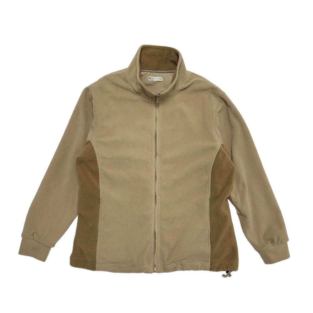 Green Lamb Vintage 90s Beige Zipped Fleece Jacket Men's Size Large