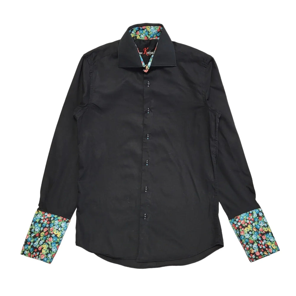 Isaac Kottyarevsky Vintage Y2K Black Long Sleeve Shirt Uk Men's Size S