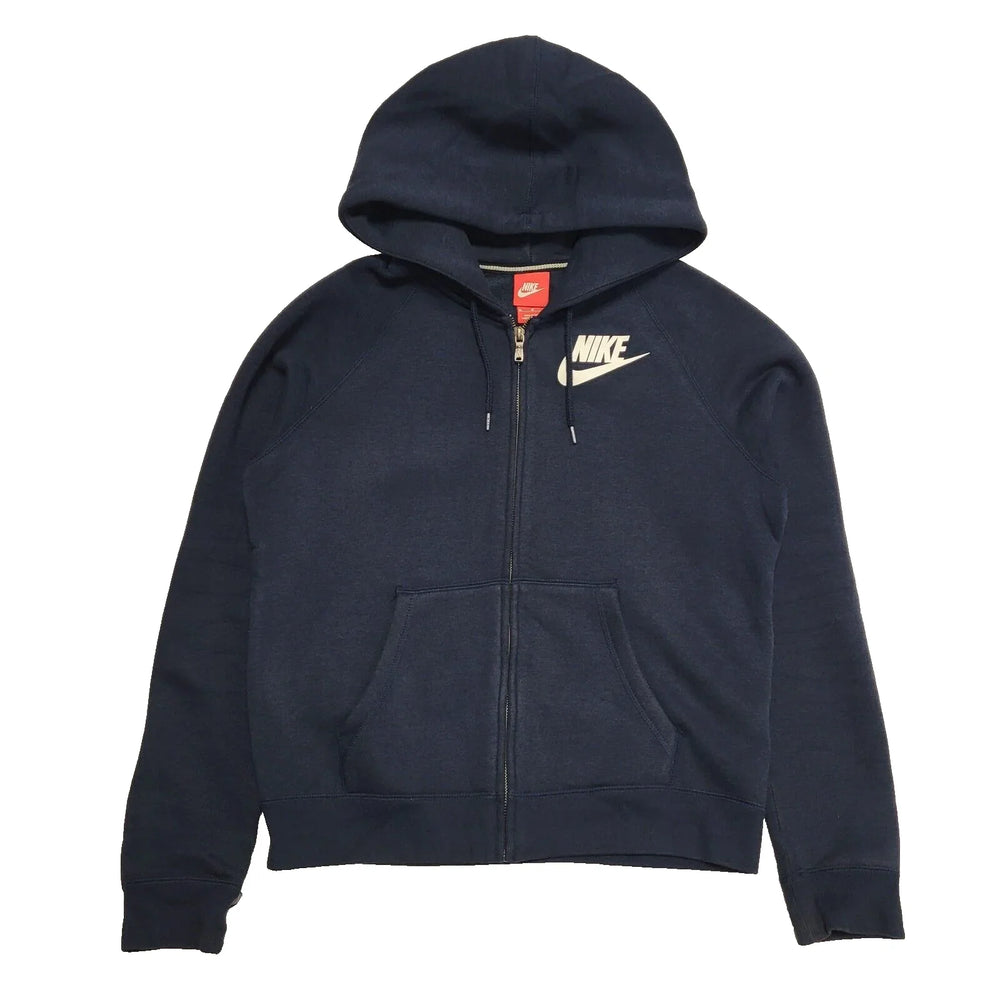 Nike Blue Navy Zipped Drawstring Tracksuit Hoodie Uk Women's Size M K762