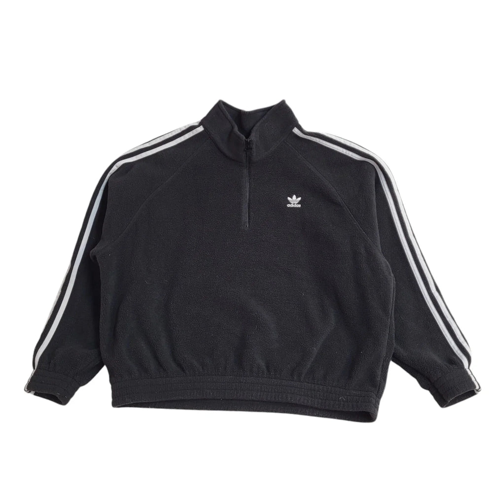 Adidas Black 1/4 Zip Fleece Sports Sweatshirt Women's UK Size 14 EE435