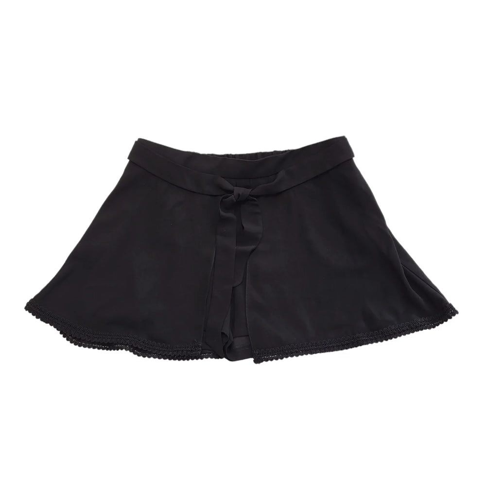 River Island Black Belted Short Length Skirt Women's UK 16 Bnwt W34 DD119