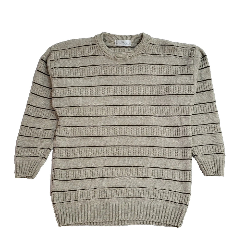 St Michael Vintage 90's Beige Jumper UK Men's Size Medium