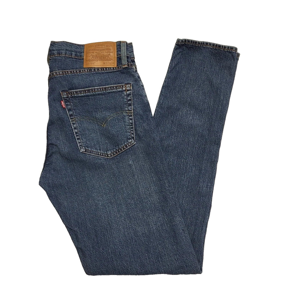 Levi's 512 Mid Blue Denim Skinny Jeans Uk Men's Size M W32 L34 L163