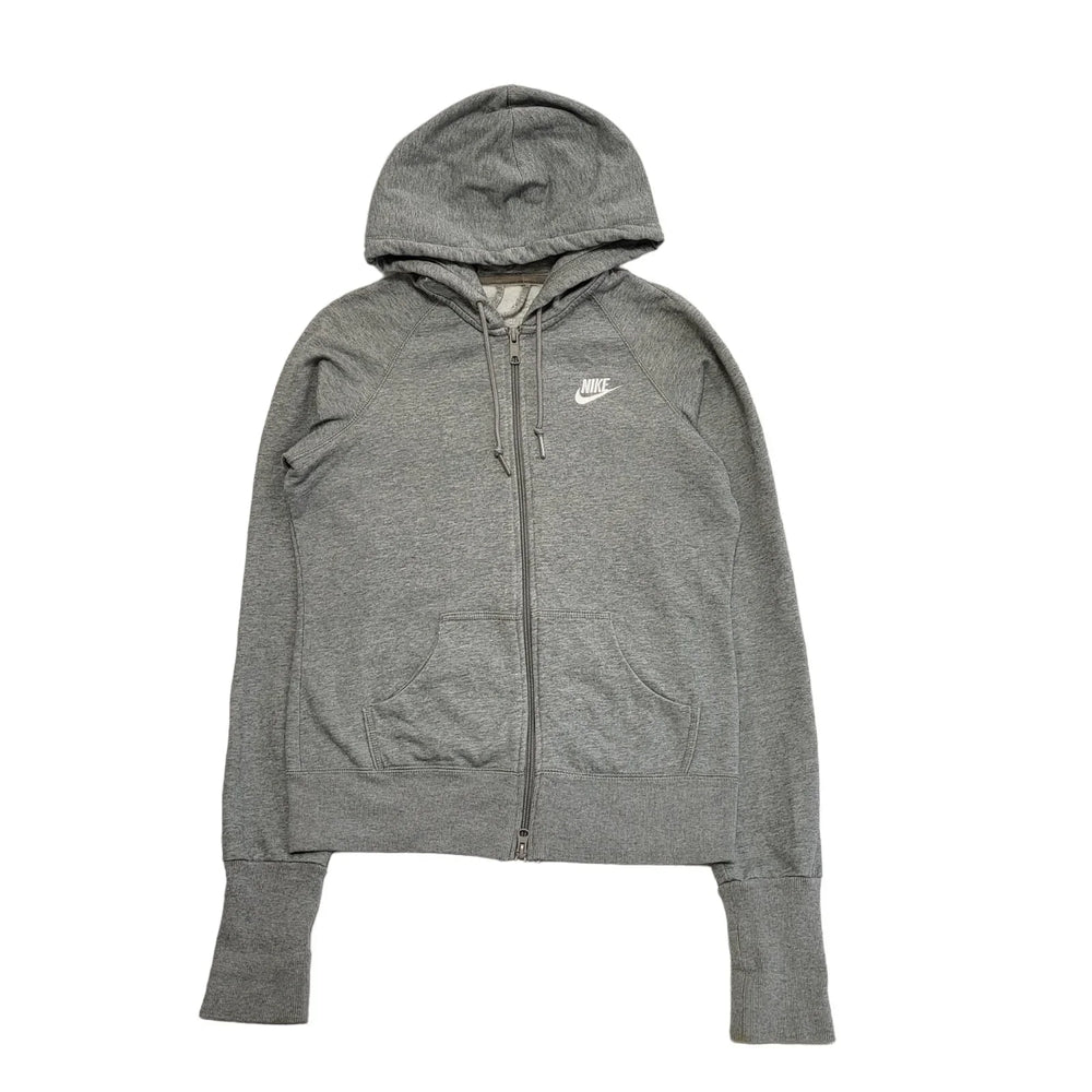 Nike Sports Hoodie Full Zip Grey Women's UK Size Medium CC22