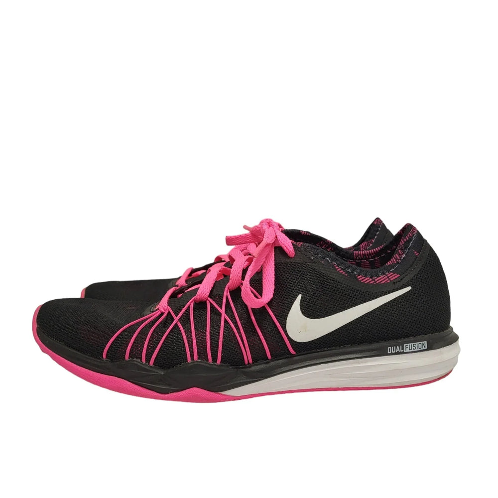 Nike Dual Fusion Black Pink Sports Casual Women's Trainers Uk Size 5