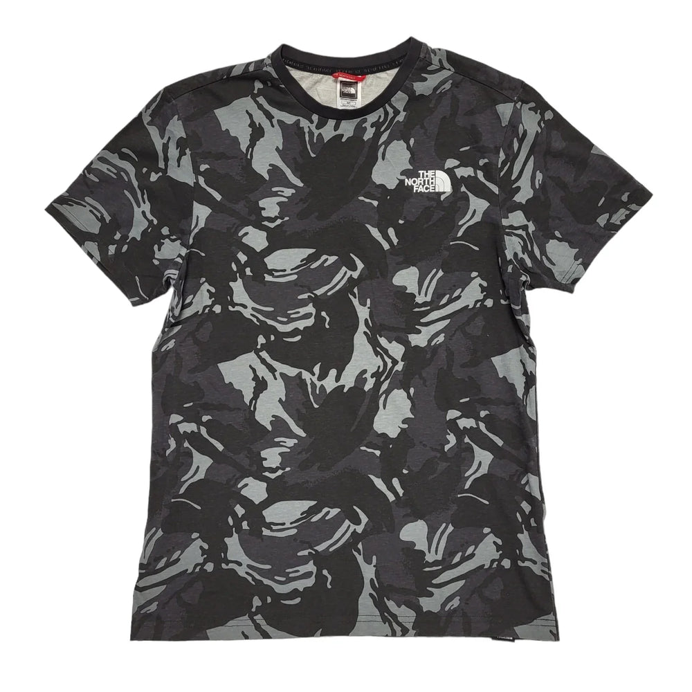 The North Face Grey Camouflage Short Sleeve T-Shirt Uk Men's Size Small DD795