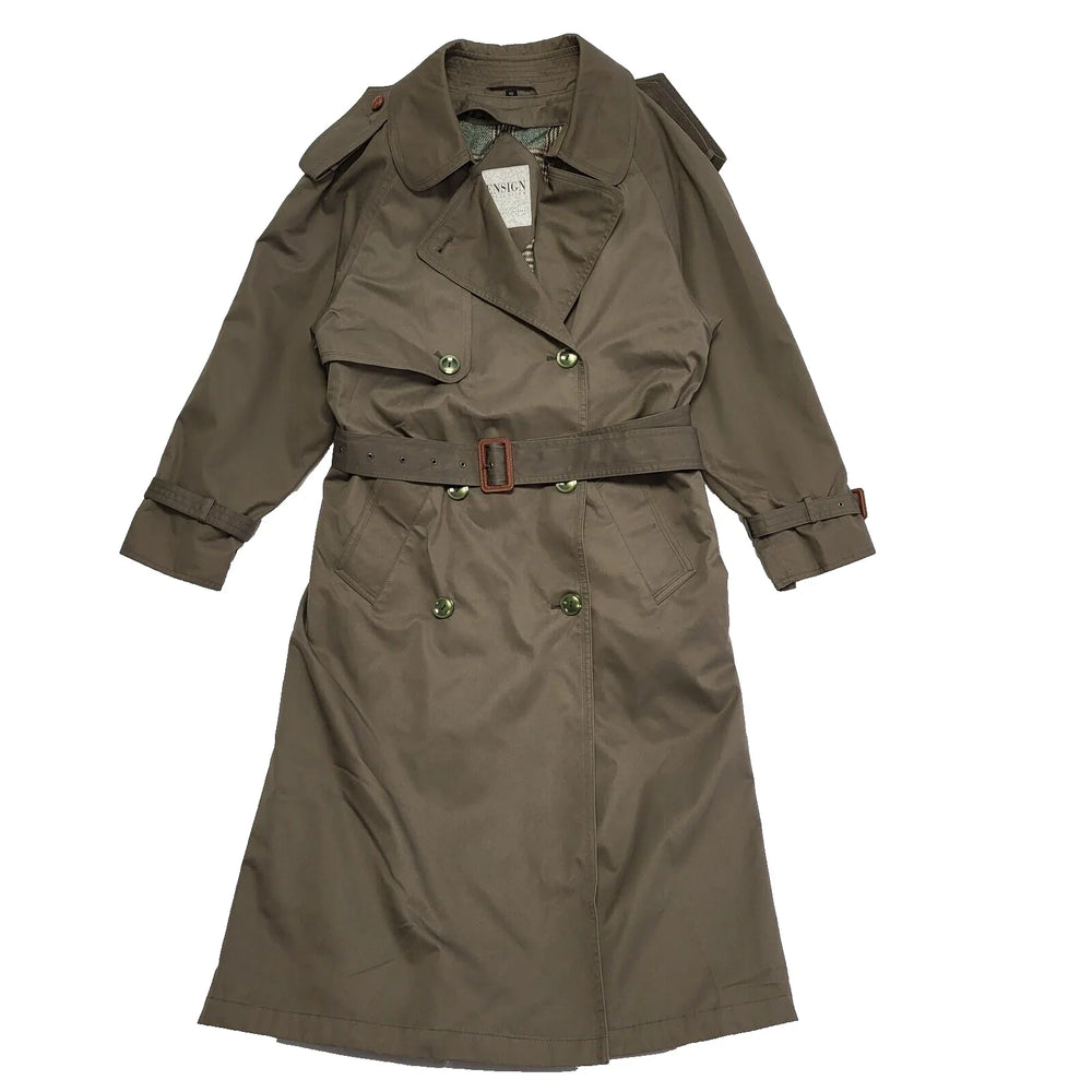 Ensign Collection Grey Belted Trench Coat UK Women's Medium K237