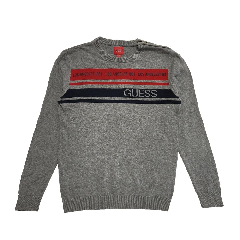 Guess LA Grey L/Sleeve Crew Neck Casual Jumper Men's UK S EU 46 K357