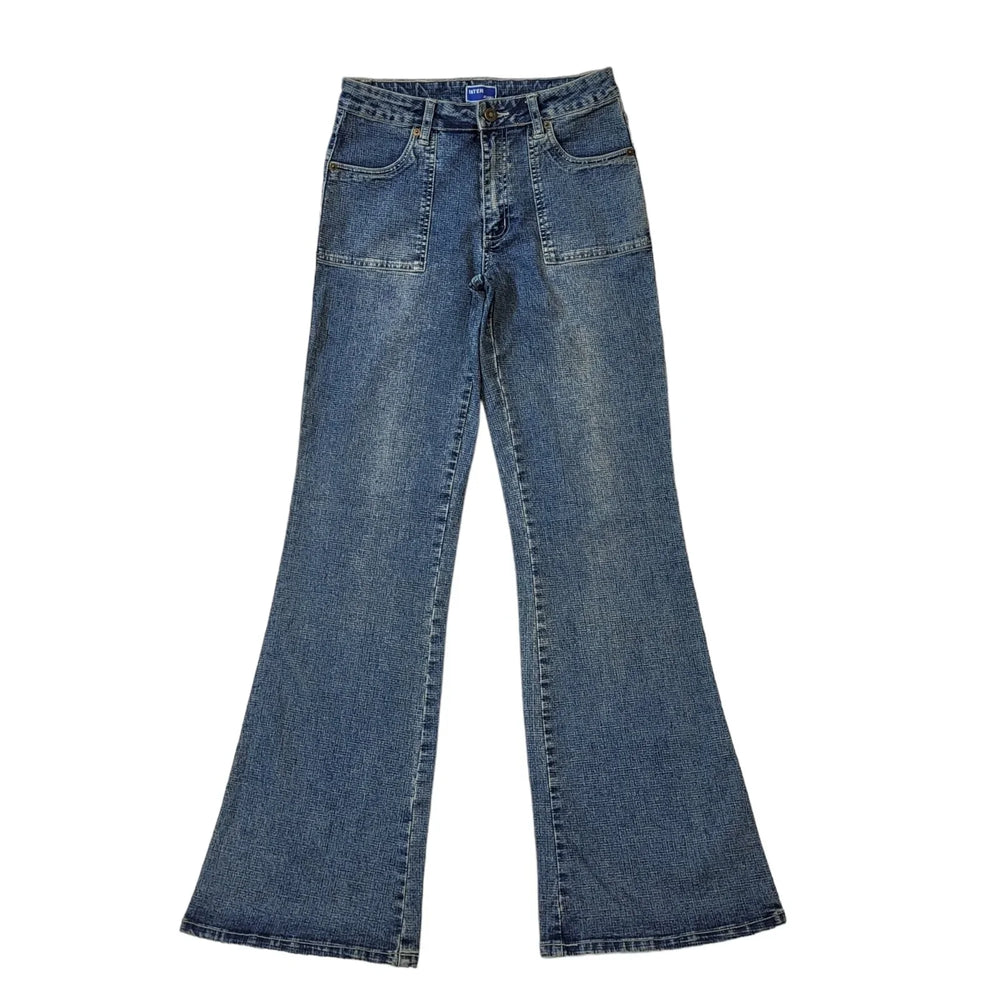 Inter Jeans 90s Vintage Blue Flared Denim Jeans Women's Size 10-12 W29 L33