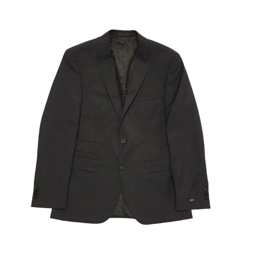 Hugo Boss Black Wool Blend Suit Jacket Uk Men's Size S 38" CC126