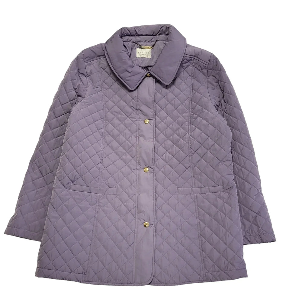 Eastex Purple Snap Fasten Quilted Jacket UK Women's 12 BB751