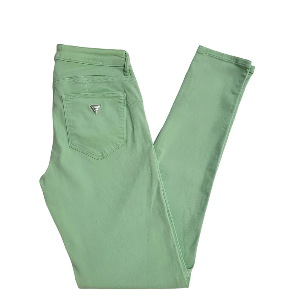 Curve X Green Skinny Denim Jeans Uk Women's 8 W26 L30 EE263