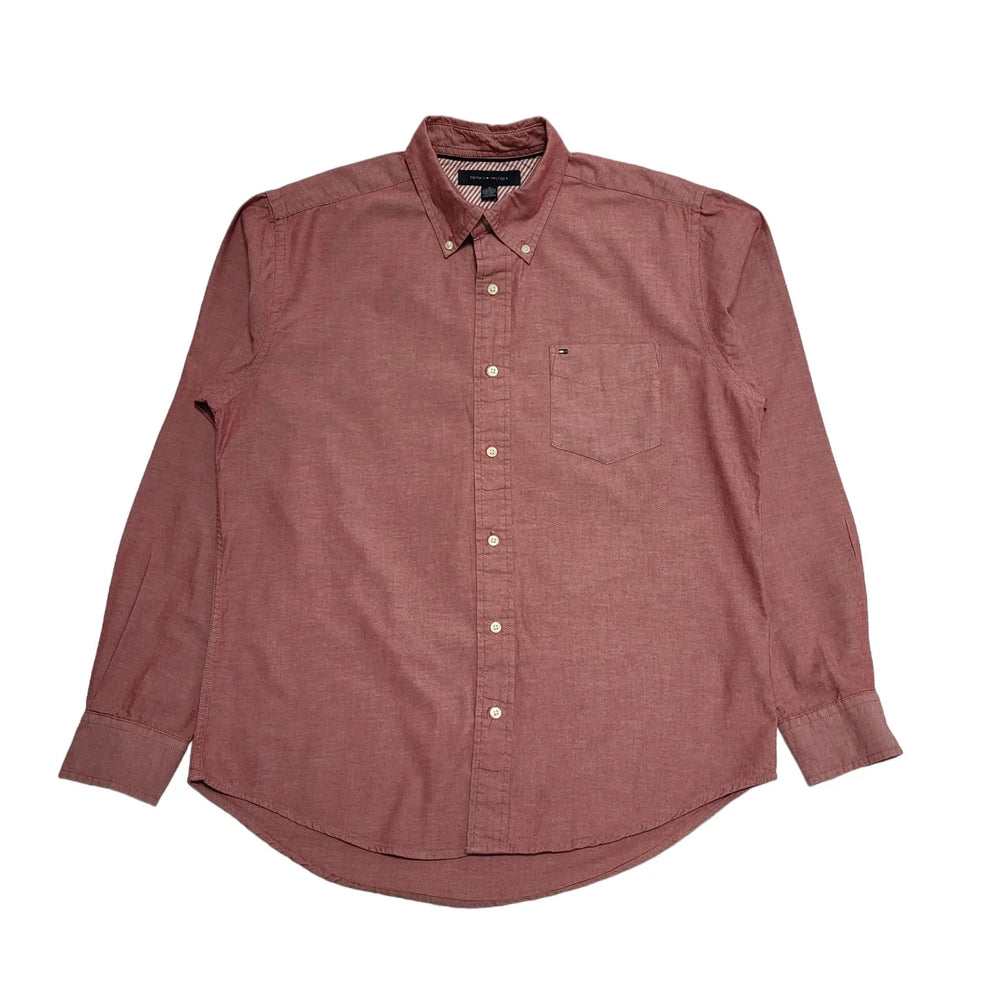 Tommy Hilfiger Pink Long Sleeve Shirt Uk Men's Medium BB387