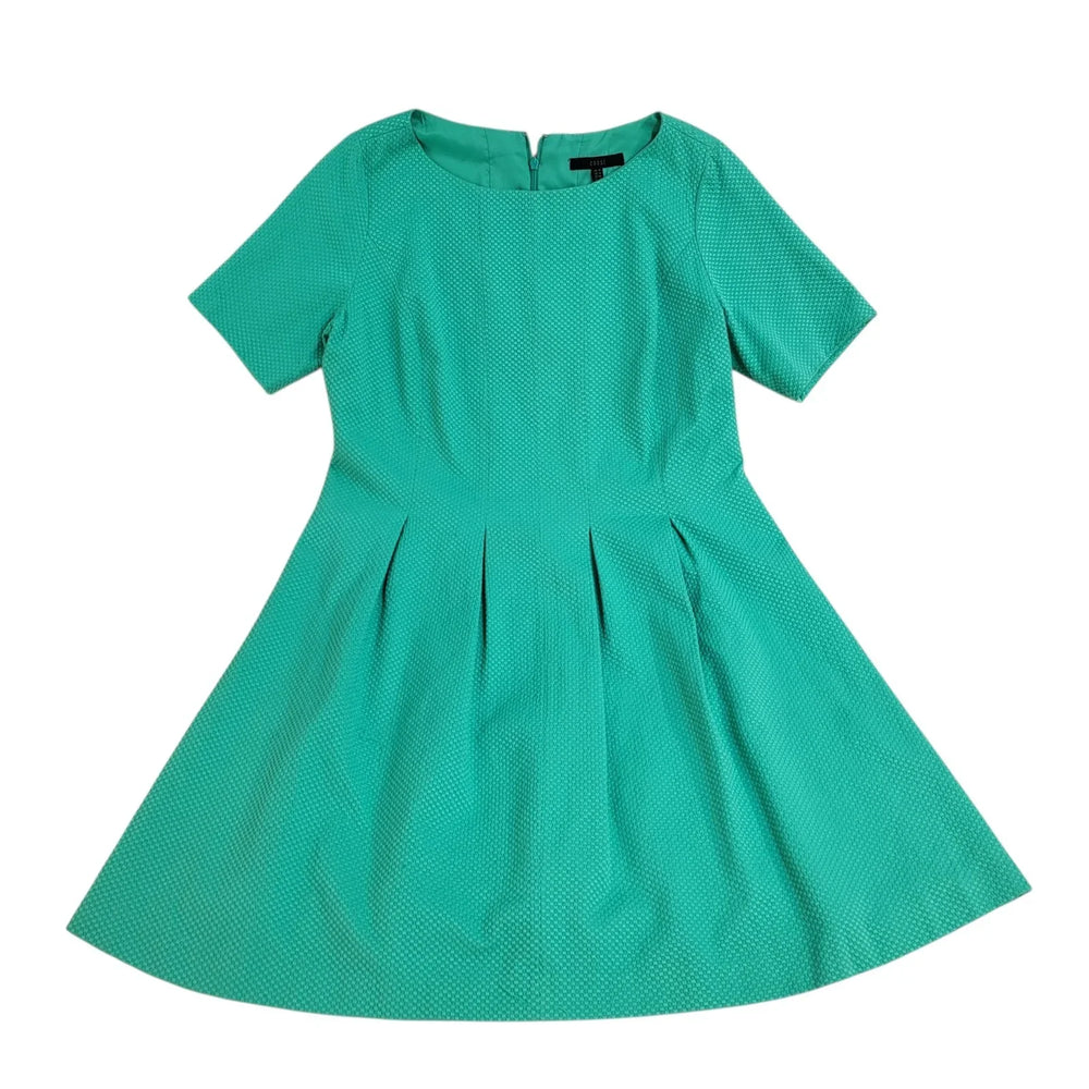 Coast Dress Fit & Flare Green Boat Neck Summer UK Women's 18 L929