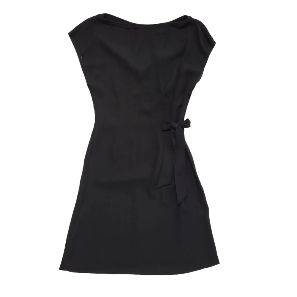 Reiss Black Misty-Tie Waist Sleeveless Dress Uk Women's Size 8 Bnwt DD94