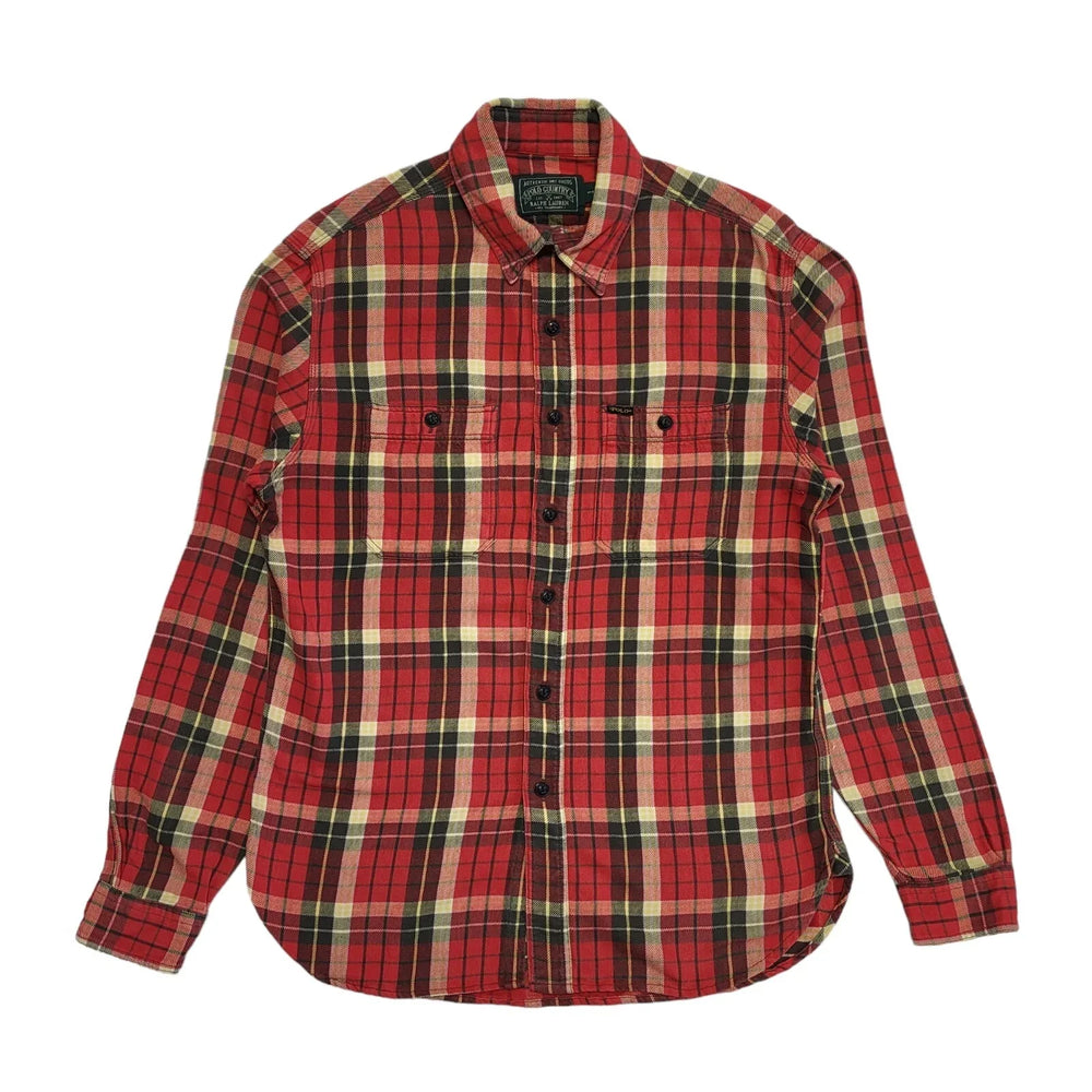 Polo Ralph Lauren White Red Check Slim Fit Shirt Men's S Eu 48 L20
