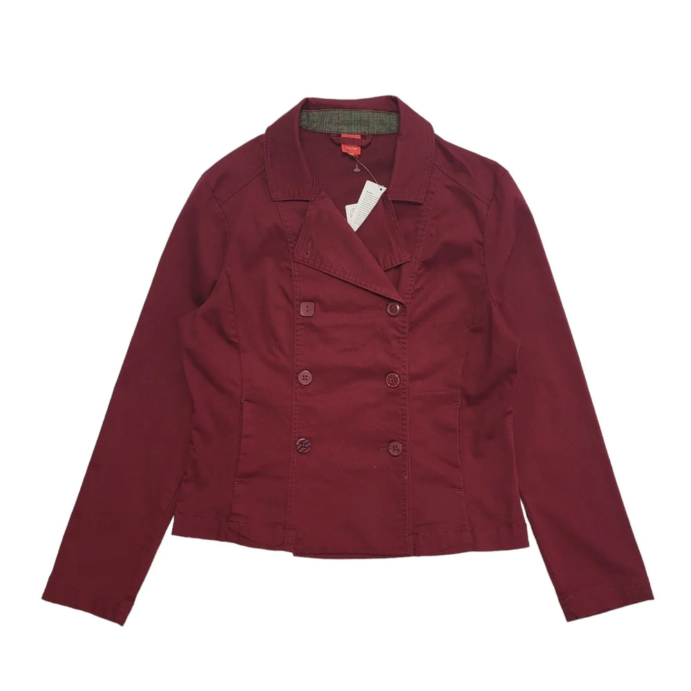 Miss Burgundy Button Dress Jacket Uk Women's Size 12 Bnwt DD345