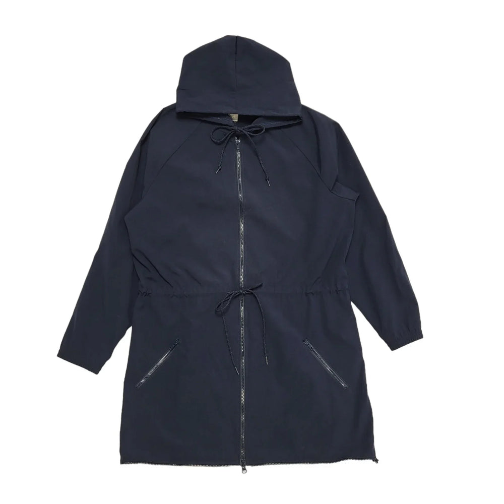 Vintage Y2k Zipped Navy Blue Hooded Jacket Uk Women's Size Large