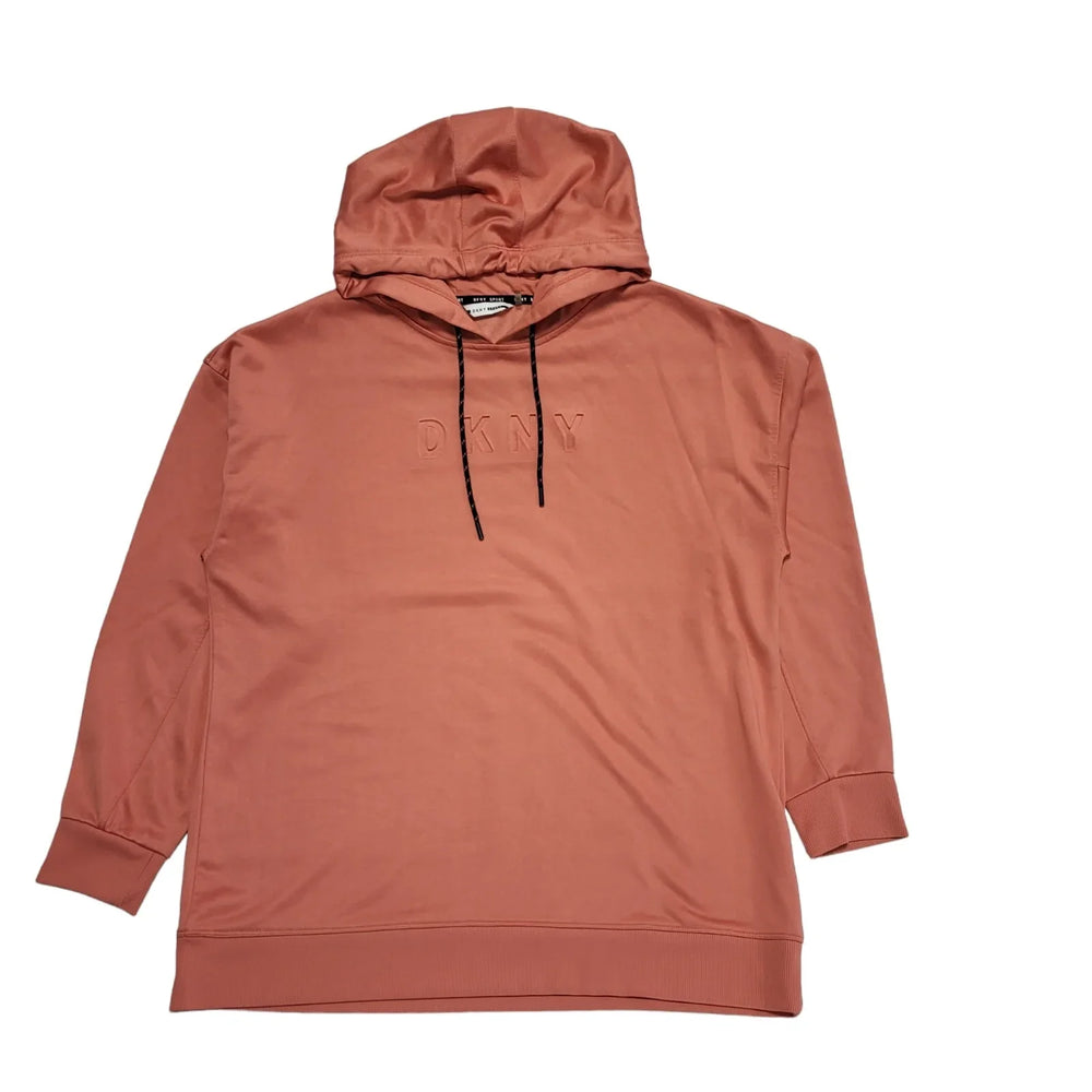 DKNY Pink Drawstring Sweatshirt Hoodie Uk Women's Size XL CC937
