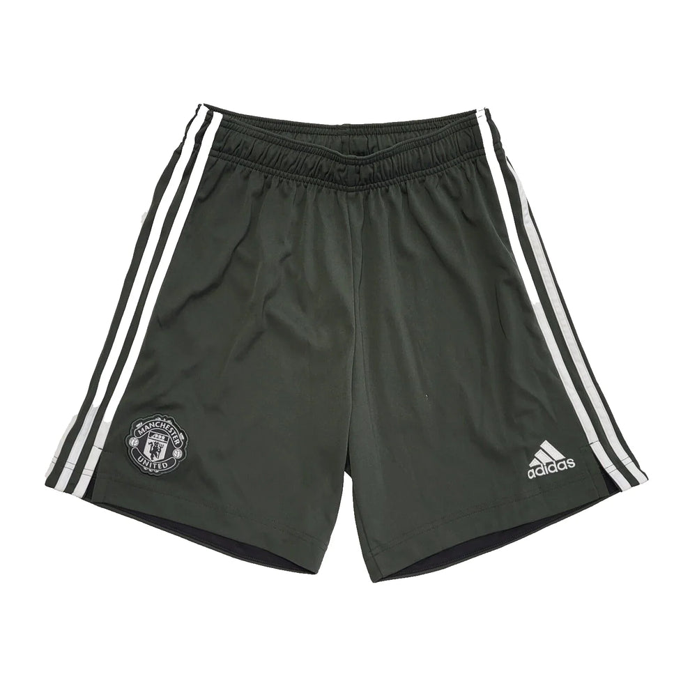 Adidas Manchester Utd Drawstring Sports Shorts Green Uk Men's M W32 L398