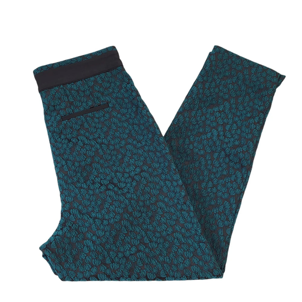 Coast Green Floral Dress Trousers Uk Women's Size 14 W32 L28 Bnwt EE147