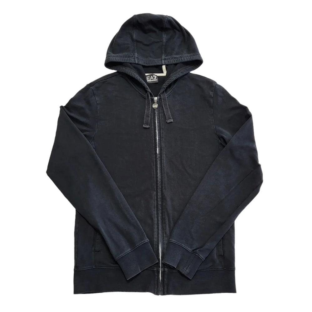 Emporio Armani Black Zipped Sweatshirt Hoodie Uk Men's Size XS L569