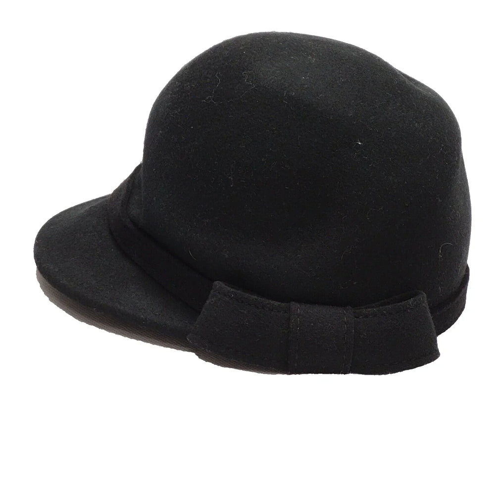 Foschini Black Town And Country Wool Peak Hat Uk Women's One Size RRP £169 L64