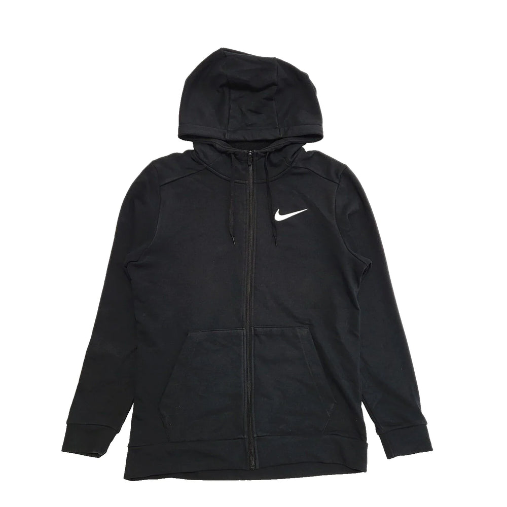 Nike Dri-Fit Black Zipped Drawstring Sweatshirt Hoodie UK Men's S K306