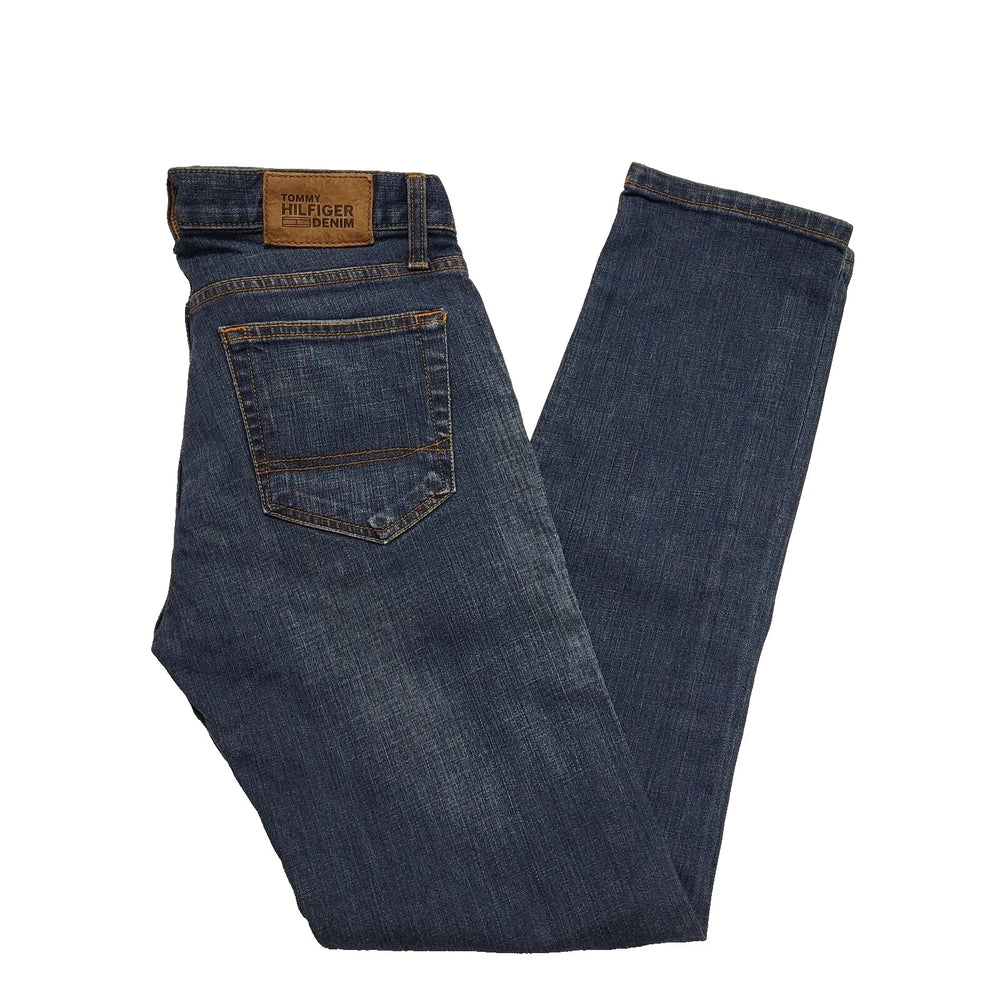 Tommy Hilfiger Faded Blue Skinny Leg Zip Fly Denim Jeans Uk Men's S W30 L34 K698
