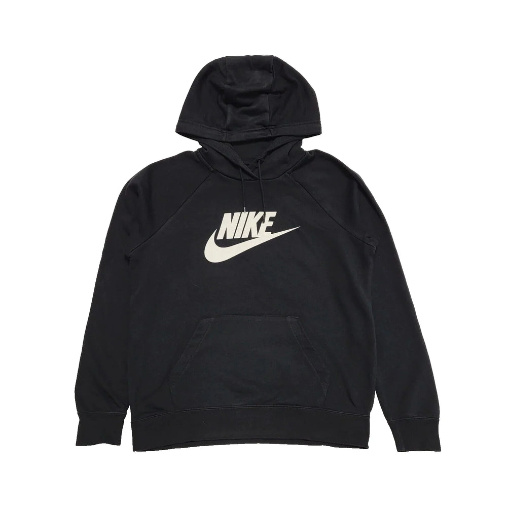 Nike Black Drawstring Sweatshirt Hoodie Women's UK M 10 H941