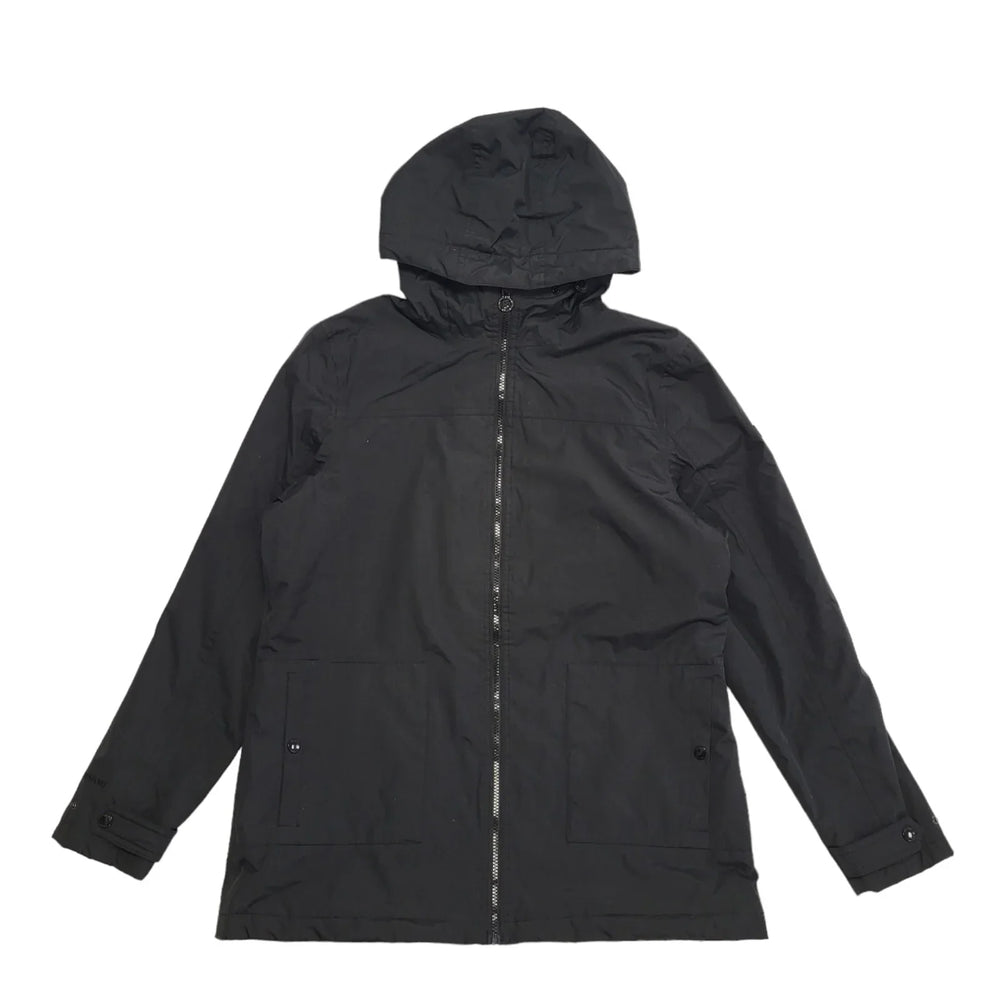 Regatta Zipped Black Hooded Coat Uk Women's Size 16 DD357