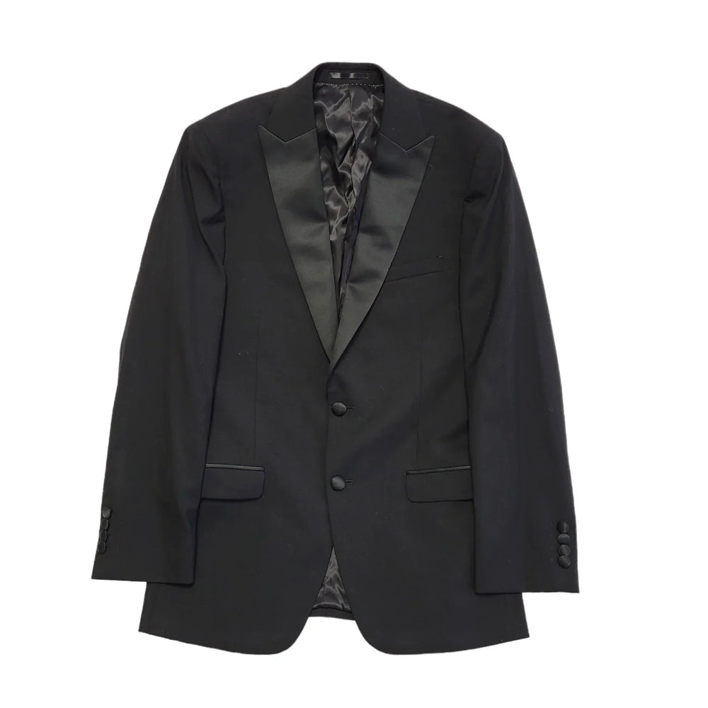 Moss Black Suit Blazer Tuxedo Jacket Uk Men's S 36" CC630